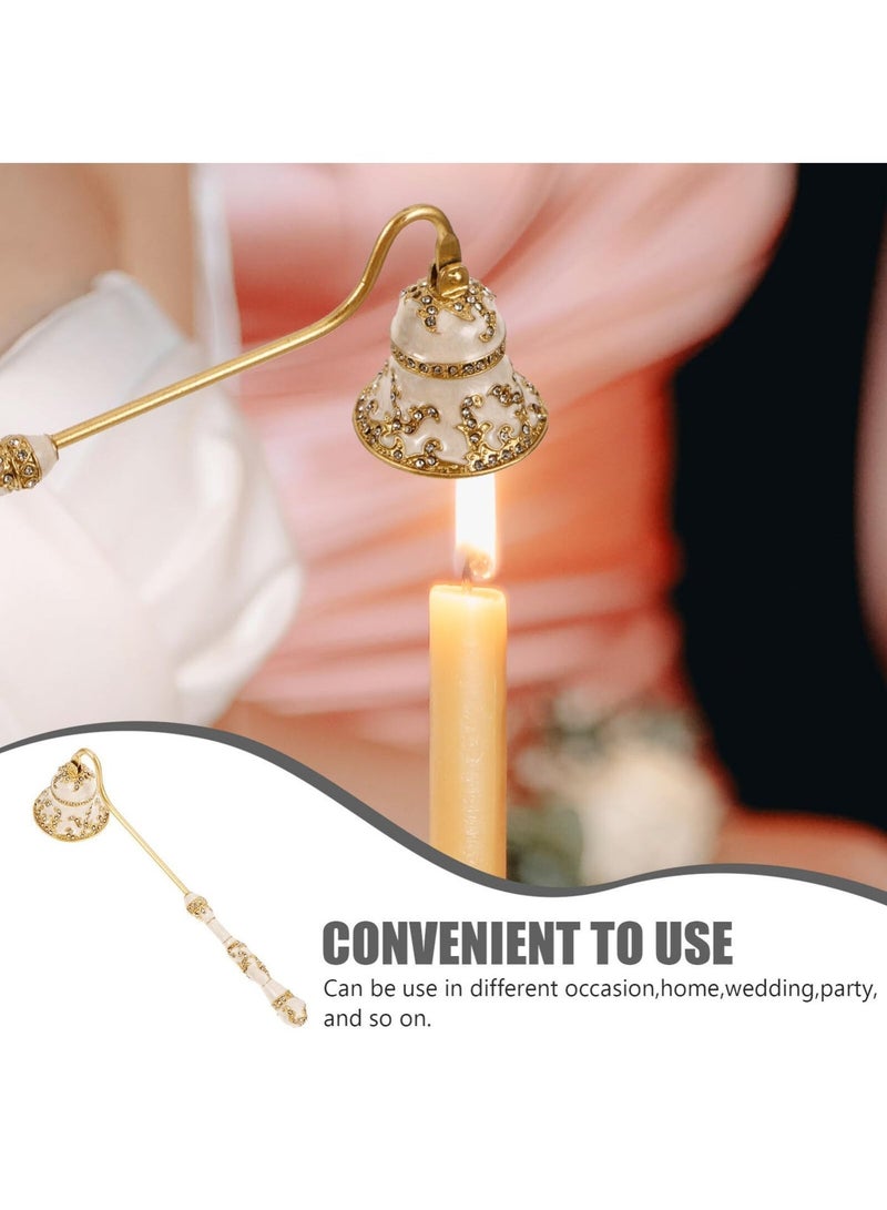 موندا مطفأة شموع، مطفأة شموع متينة بمقبض طويل، مطفأة شموع عتيقة، بمقبض معدني، هدية مثالية لعشاق الشموع. أدوات شموع معطرة وإكسسوارات ديكور منزلي لرمضان. - Image 1